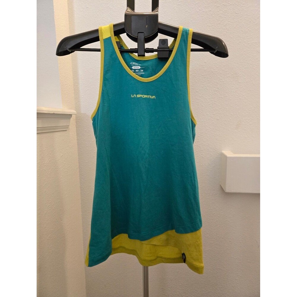 La Sportiva Teal Tank with Yellow Trim - Women's XS